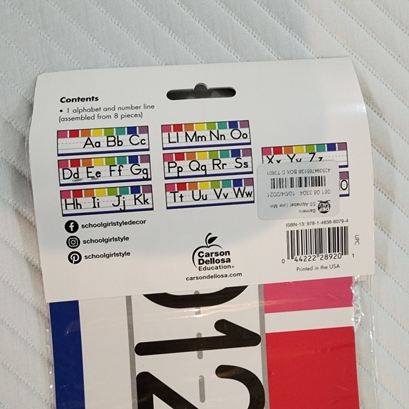 Schoolgirl style Alphabet and number line for classroom NWT - Picture 3 of 6